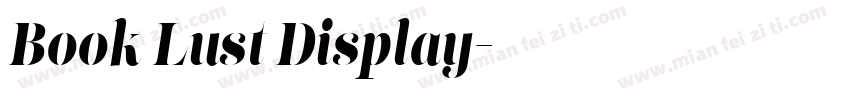 Book Lust Display字体转换